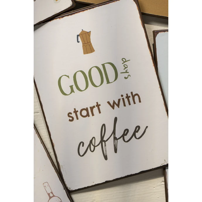 Plechová cedule Good Days start with Coffee