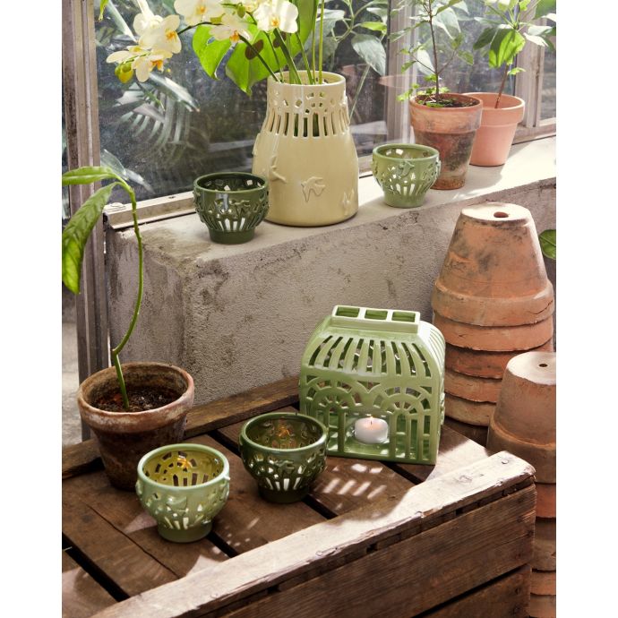 Keramický svícen na čajovou svíčku Orangery 9,5 cm