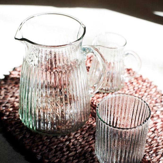 Skleněný džbánek Glass Jug Grooves 600 ml