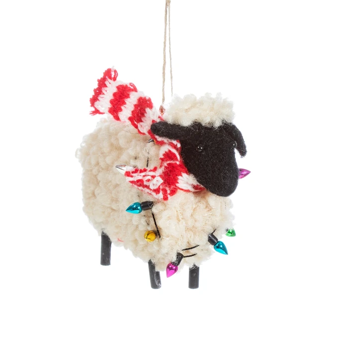 Vlněná vánoční ozdoba Sheep in Scarf
