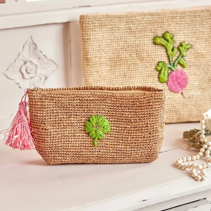 Kosmetická taška Raffia Clutch