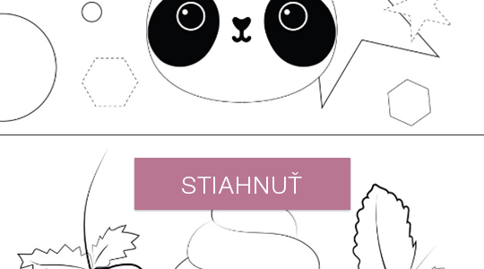 Omaľovánky - panda a ovocie