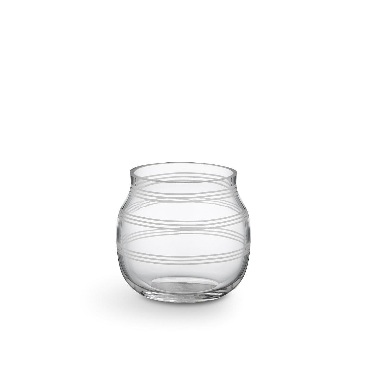 KÄHLER Skleněný svícen / váza Omaggio Transparent 7,5 cm, čirá barva, sklo