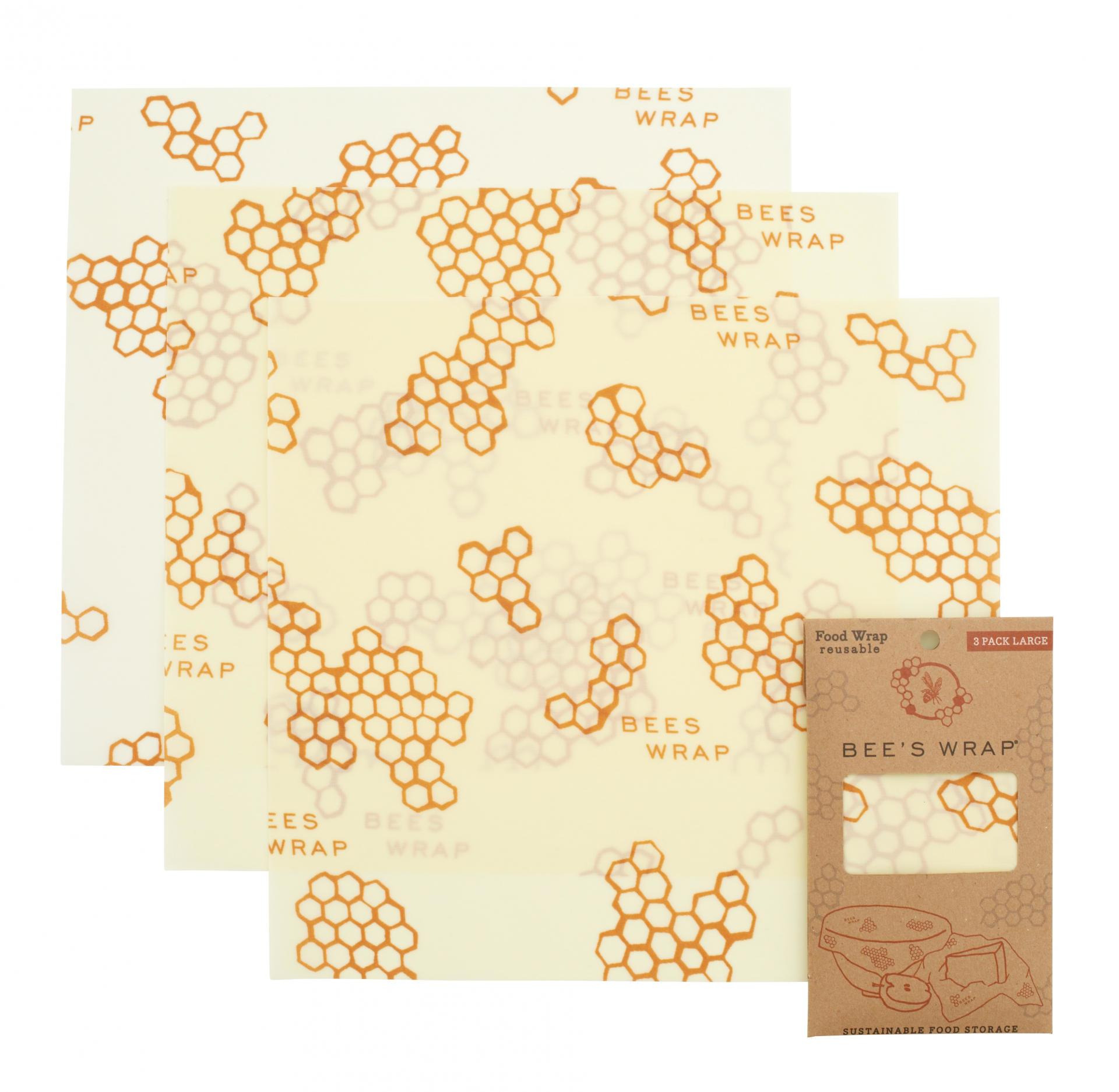Bee's Wrap Ekologický potravinový ubrousek Large-3ks, žlutá barva, textil