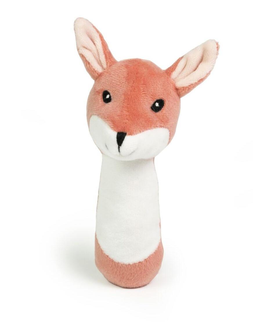 Kids Concept Dětské chrastítko Little Fox, oranžová barva, bílá barva, plast, textil