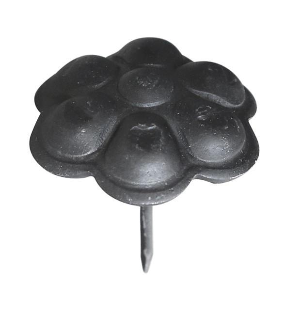 Chic Antique Ozdobný hřebík Flower ⌀ 4 cm, černá barva, kov