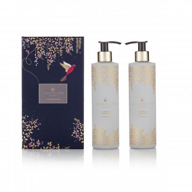 HEATHCOTE & IVORY Dárková sada s péčí o ruce Sara Miller London, modrá barva, šedá barva, plast, papír