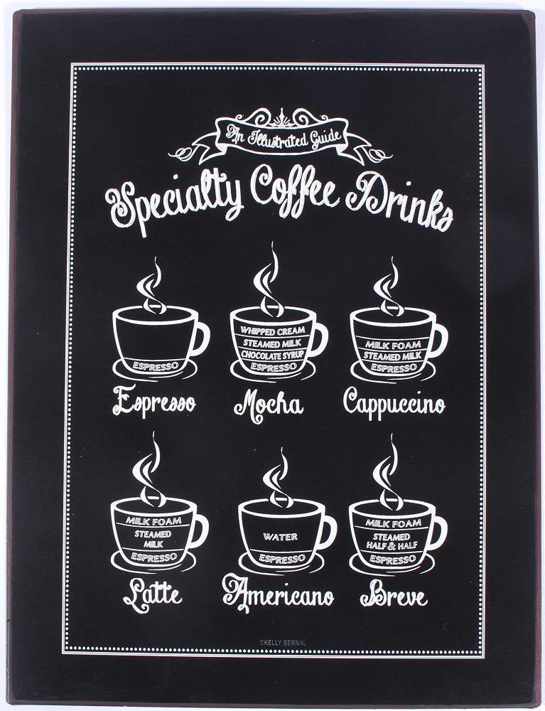 Plechova Cedule Speciality Coffee Drinks Bella Rose Plechova Cedule Speciality Coffee Drinks Bella Rose