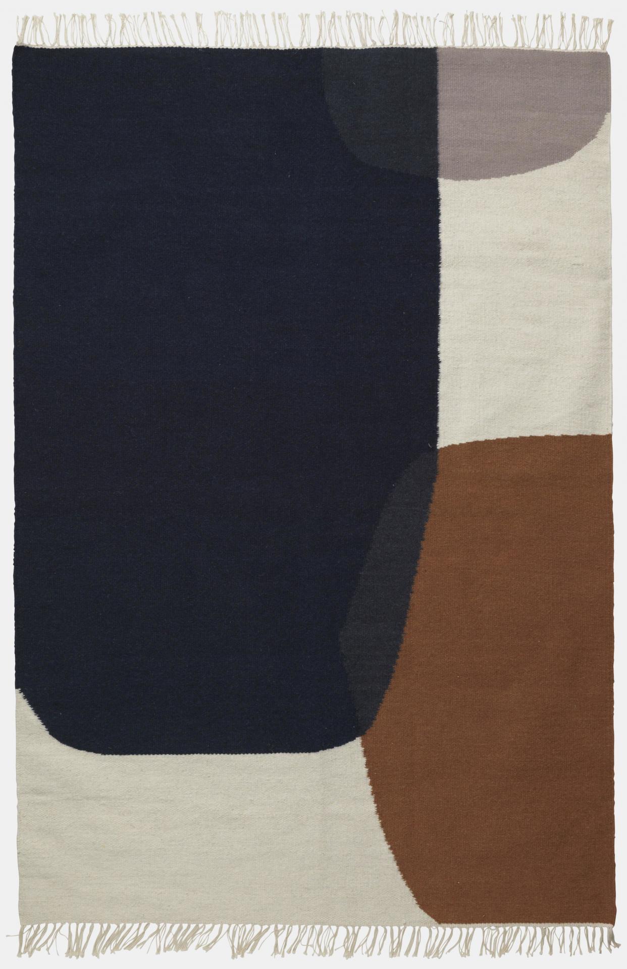 ferm LIVING Vlněný koberec Merge Kelim Rug 140 x 200 cm, multi barva, textil