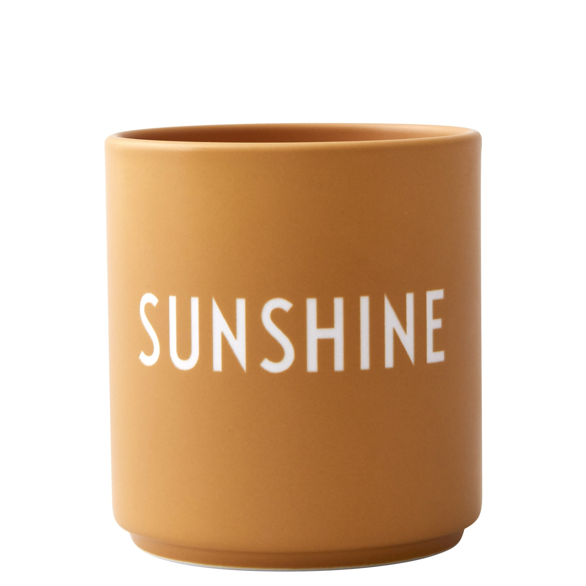 DESIGN LETTERS Porcelánový hrnek Sunshine 300ml, žlutá barva, hnědá barva, porcelán