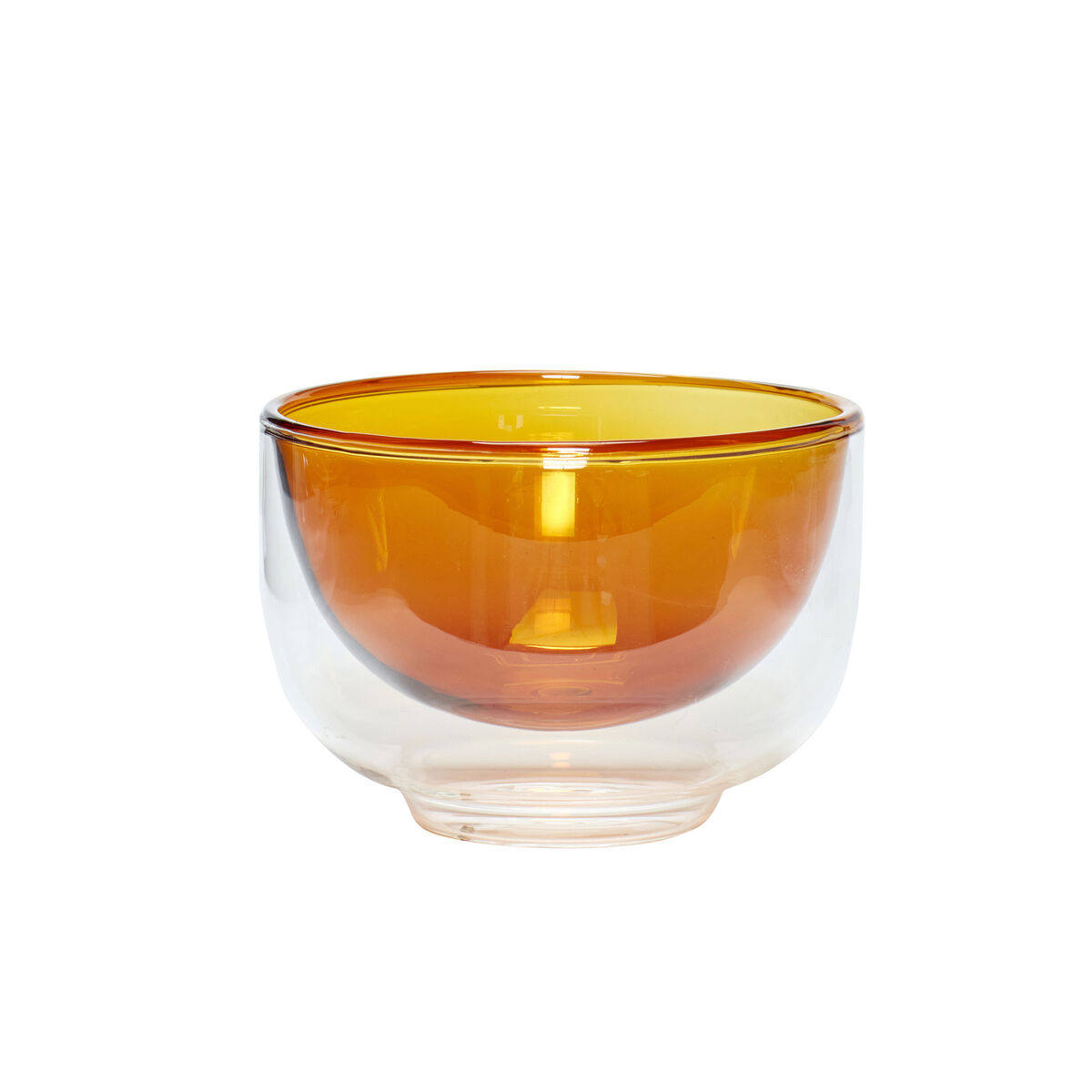 Hübsch Skleněná mísa Clear Amber, čirá barva, sklo