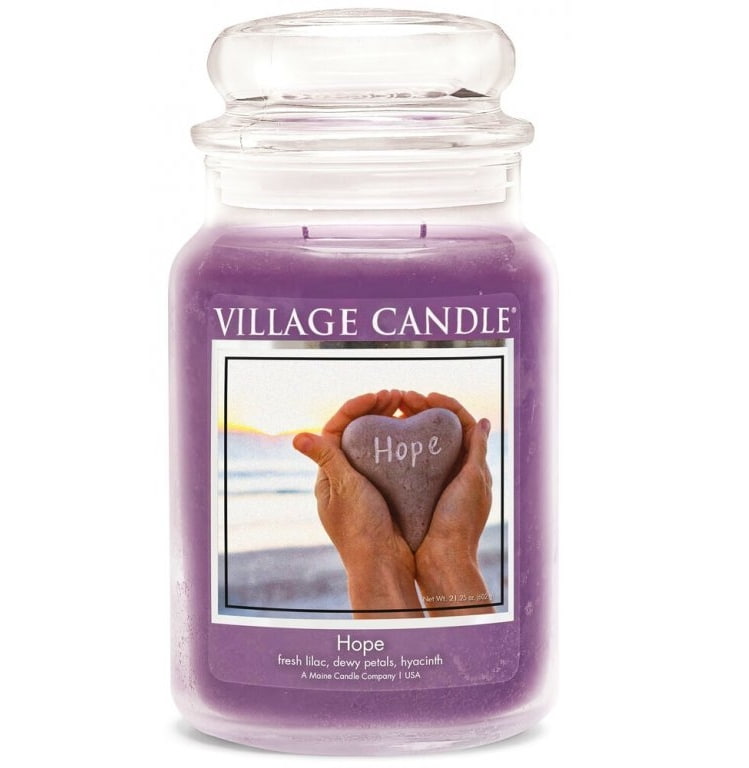 VILLAGE CANDLE Svíčka Village Candle - Hope 602 g, fialová barva