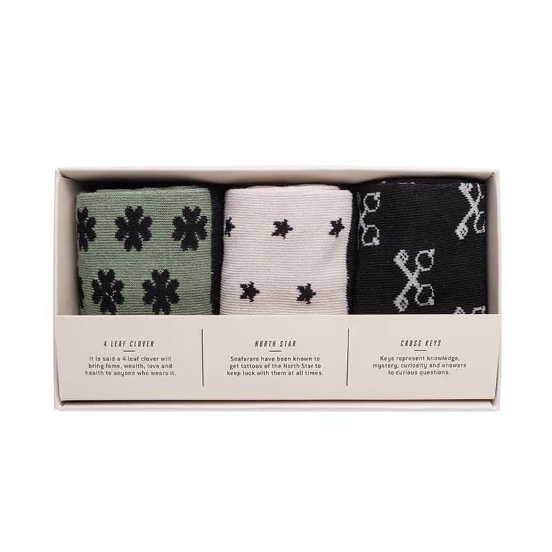 GENTLEMEN'S HARDWARE Sada pánských ponožek Lucky Socks 3 ks, multi barva, textil
