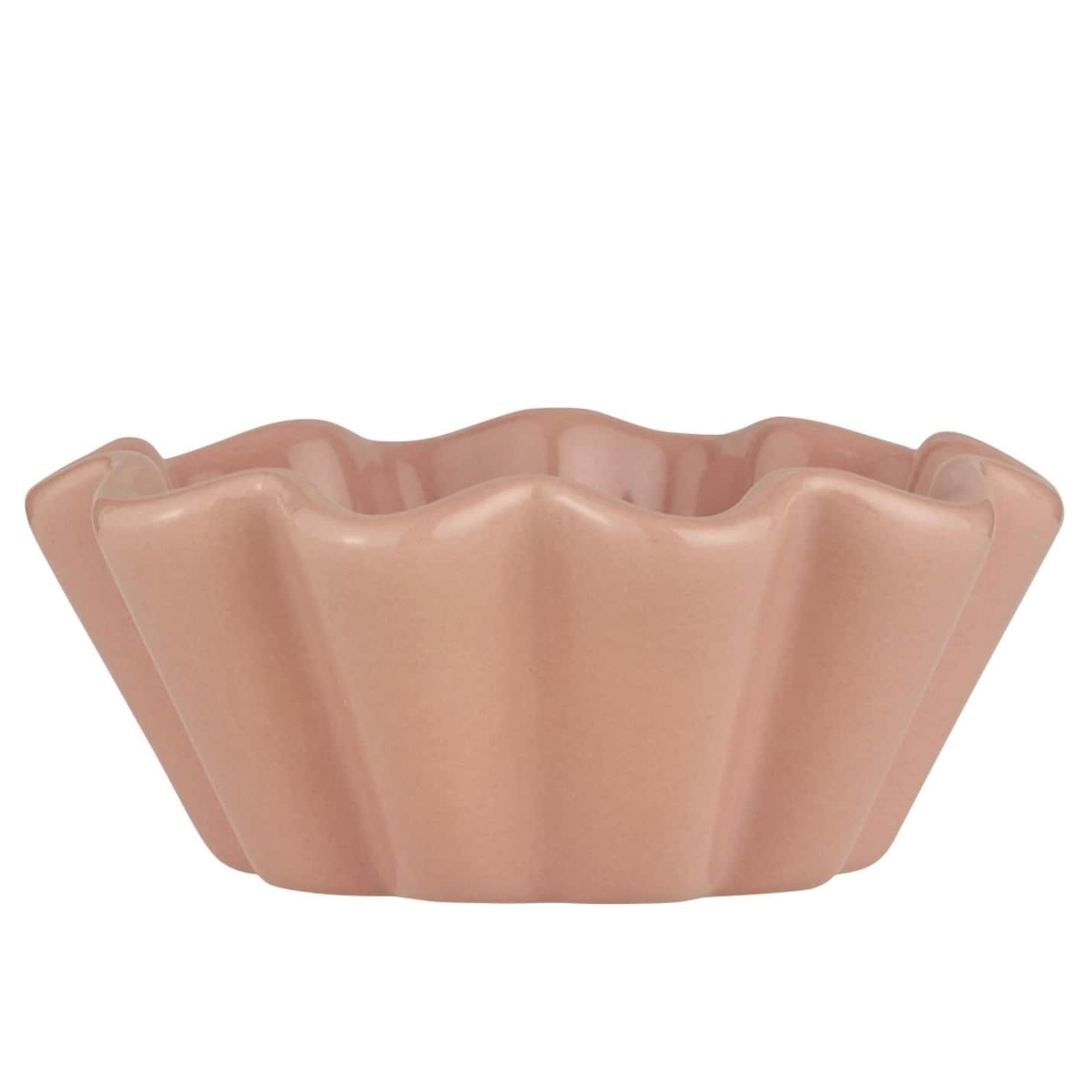 IB LAURSEN Keramická forma na muffiny Mynte Coral Almond, růžová barva, keramika