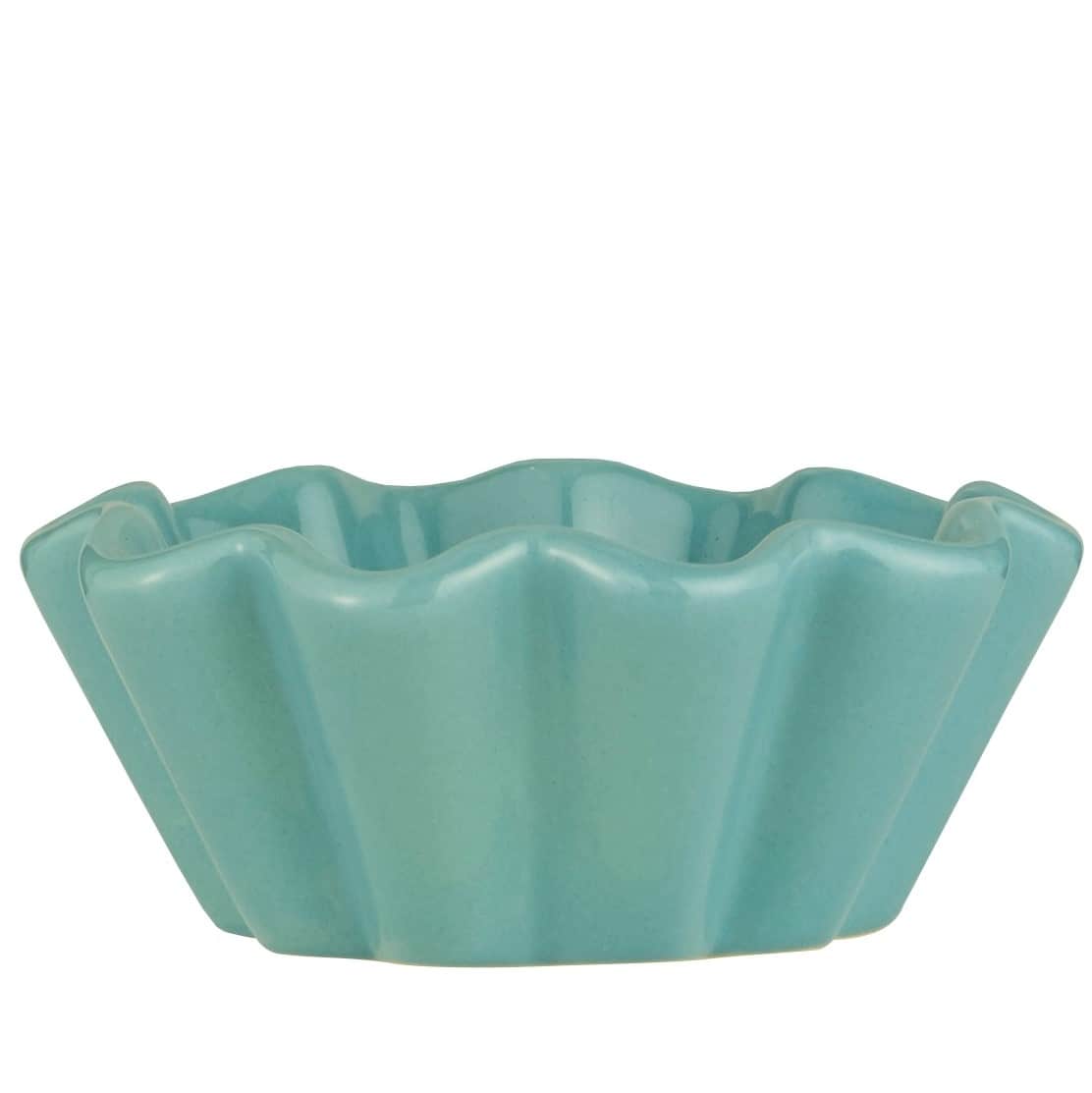 IB LAURSEN Keramická forma na muffiny Mynte Aqua Haze, modrá barva, keramika