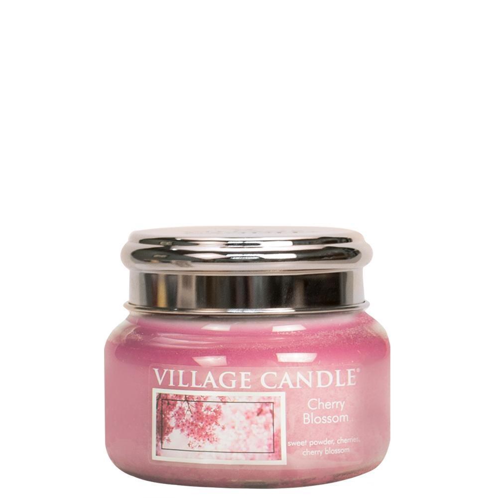 VILLAGE CANDLE Svíčka Village Candle - Cherry Blossom 262g, růžová barva, sklo