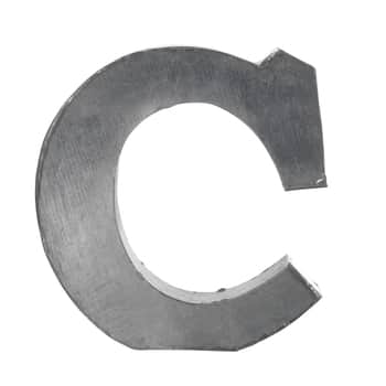 Plechové písmeno C, 6 cm
