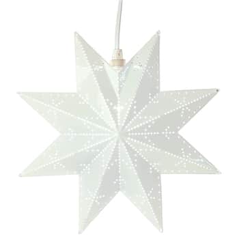 Plechová svítící hvězda White Classic 31 cm