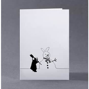 Vánoční přání s králíkem Snowman Rabbit