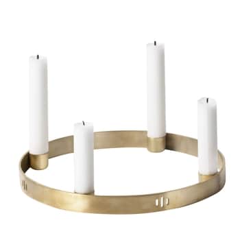 Mosazný adventní svícen Circle Brass