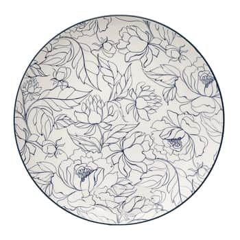 Keramický talíř Fleur Creme 25 cm