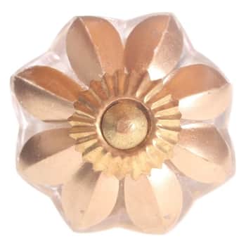 Sklenená úchytka Clear Gold