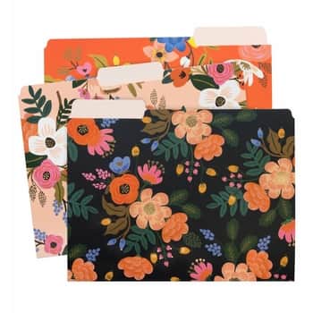Papierové zložky Lively Floral - set 6 ks