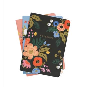 Linkovaný set notesů Lively Floral - 3 ks