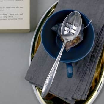 Postriebrená čajová lyžička Drink Tea