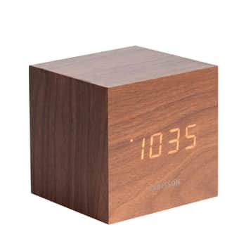 Designový budík Mini Cube Brown
