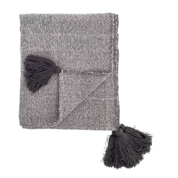 Pléd Grey Fringes