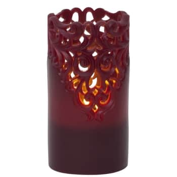 Vosková LED svíčka Clary Red 15 cm