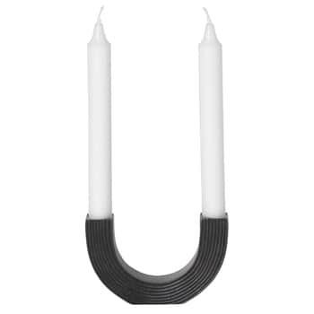 Designový mosazný svícen na dvě svíčky Arch Black