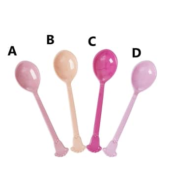 Melamínové lyžičky Vintage Teaspoon Pink
