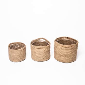 Jutový obal na květiny – set 3 ks