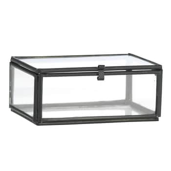 Skleněný box Clear Black Iron