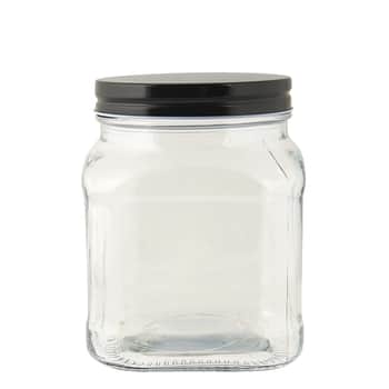 Sklenená dóza s čiernym vrchnákom 700 ml