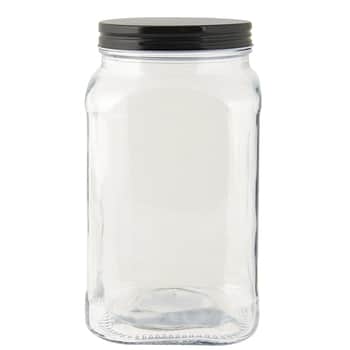 Sklenená dóza s čiernym vrchnákom 1200 ml