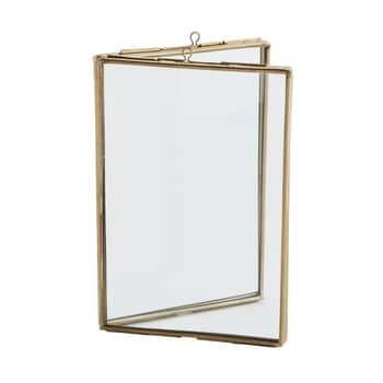 Skleněný dvojrámeček Gold Iron & Glass