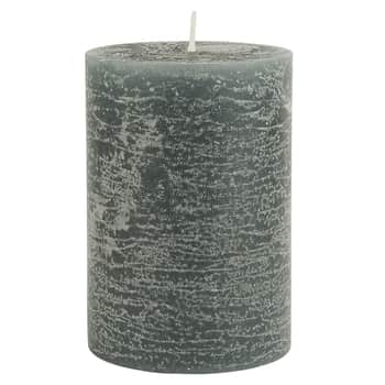 Kulatá svíčka Rustic Moss Green 10 cm