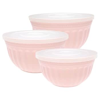Úložné kuchyňské dózy Alice Pale Pink - set 3 ks