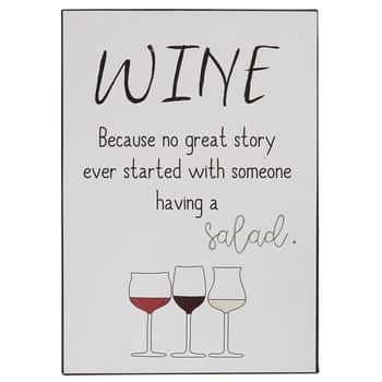Kovová ceduľa Wine