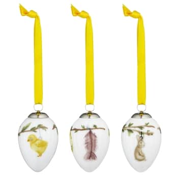 Porcelánové vajíčka Hammershøi Easter - set 3 ks