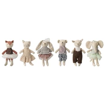 Textilní hračky Animals – set 6 ks