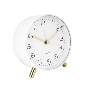 Designový budík Lofty White/Gold