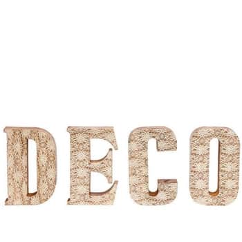 Dřevěný dekorativní nápis Deco