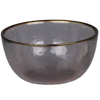 Skleněná miska Grey Golden Edge