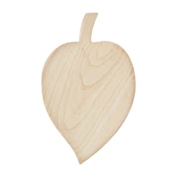 Drevený servírovací tanier Leaf Wood 52 cm