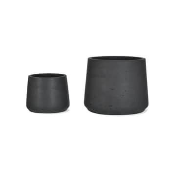 Cementový obal na kvety Carbon - set 2ks