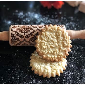 Embosovaný váleček na těsto Damask mini